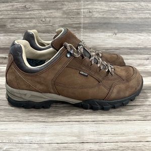 Meindl Pflege II Hiking Shoes Mens 9 EE Wide Brown Leather Low Waterproof Boots